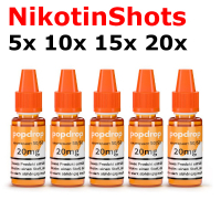 10 ml NikotinShots 20mg Nikotin 50 VG / 50 PG 5-10-15-20 Stück