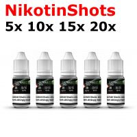 5-10-15-20 NikotinShots 10 ml - 20mg Nikotin 50 VG / 50 PG