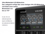 Xtar VC4S - Ladegerät inkl. 2/4 Sony Konion US18650VTC6 - 3120mAh, 3,6V - 3,7V (Flat Top)