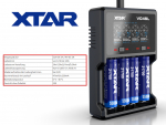 Xtar VC4SL - Ladegerät inkl. 2/4 Sony Konion US18650VTC6 - 3120mAh, 3,6V - 3,7V (Flat Top)